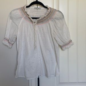 Madewell blouse with cute stitching detail